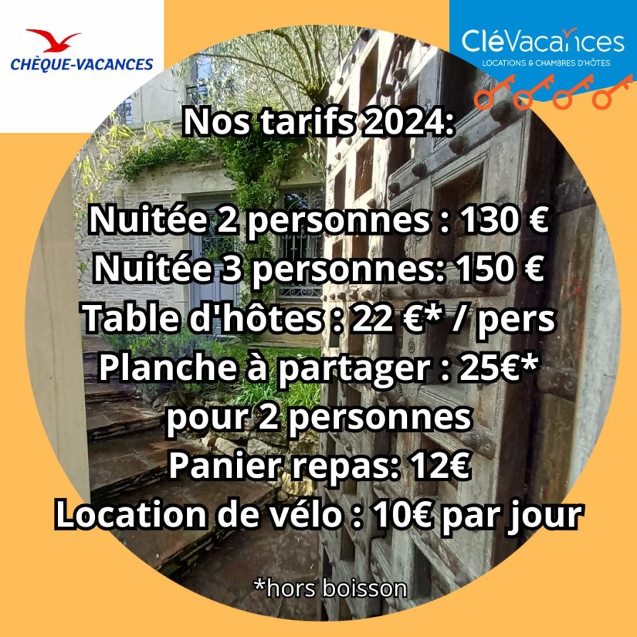 Nos tarifs 2024